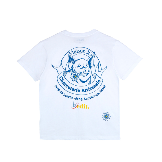 A t-shirt made by By Edit for French charcuterie shop Maison Jo, located in southern Seoul. [BY EDIT] 