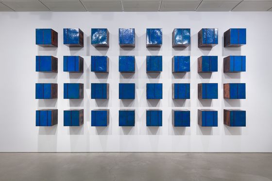 Lee Kwang-ho's "Composition in Blue" [LEEAHN GALLERY]