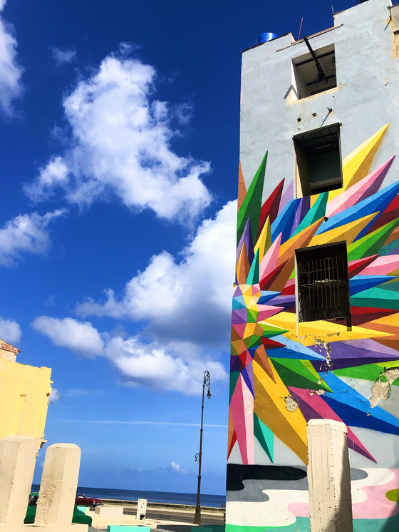 Havana’s colorful streets pictured a few days after the country reported its first Covid-19 cases. [JIM BULLEY]