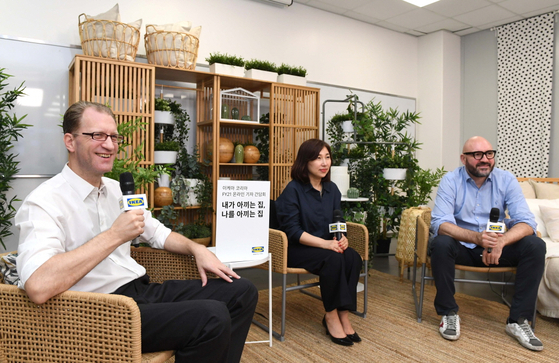 IKEA Korea Country Retail Manager Fredrik Johansson, far left, speaks at an online press event held Tuesday. [IKEA KOREA]