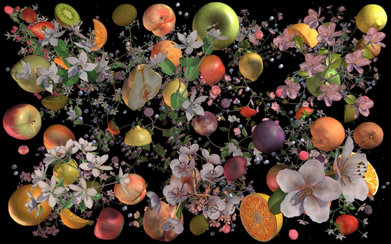 Jennifer Steinkamp's ’Still-Life 4“ (2020). [Leeahn Gallery]