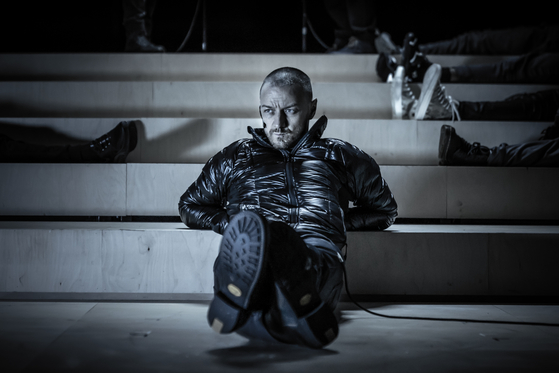 James McAvoy playing Cyrano in Jamie Lloyd's "Cyrano de Bergerac." [MARK BRENNER]