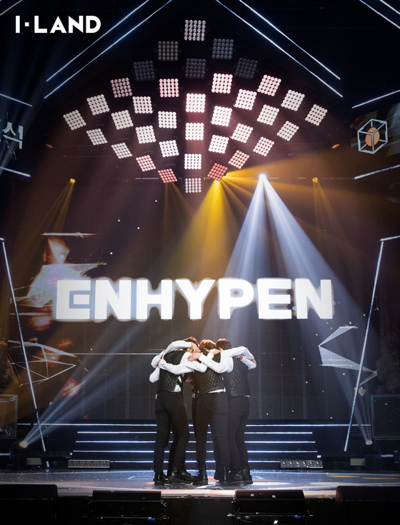 Member of Enhypen embrace each other in the last episode of "I-LAND." [BELIFT LAB]