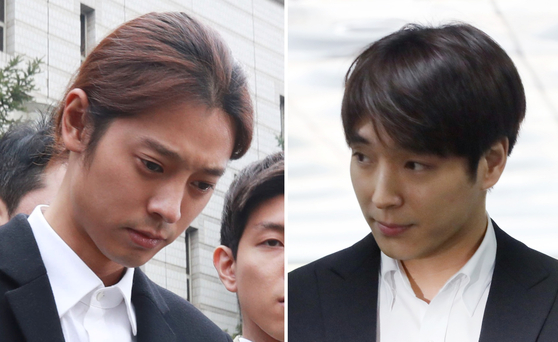 Singers Jung Joon-young, left, and Choi Jong-hoon. [YONHAP]