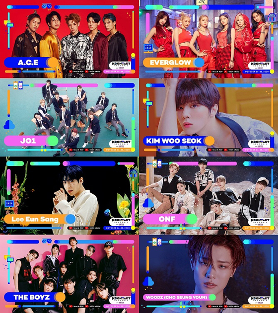 Images of artists announced Friday to perform at "KCON:TACT Season 2." [CJ ENM]