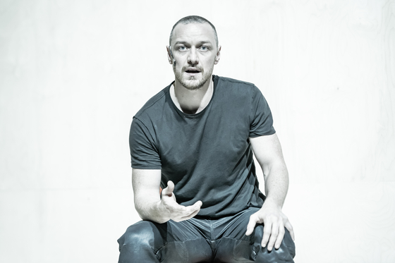 James McAvoy playing Cyrano in "Cyrano de Bergerac." [MARC BRENNER] 