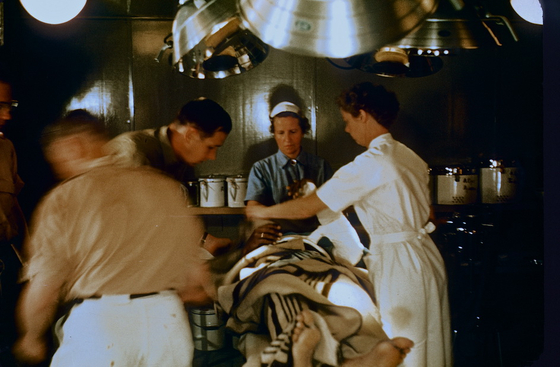 A medical operation on the Jutlandia, which treated nearly 5,000 soldiers and at least 6,000 civilians during the Korean War. [DANISH JUTLANDIA VETERANS]