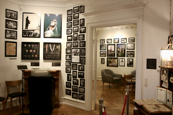 A space at the Korean Embassy in Denmark dedicated to memories on board the Jutlandia. [DANISH JUTLANDIA VETERANS]