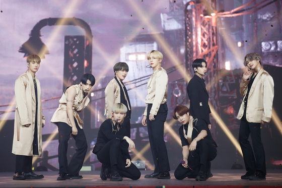 Boy band Ateez performs for the "KCON:TACT 2020 season 2" online concert. [CJ ENM]