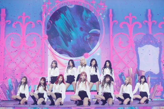 Girl group IZ*ONE performs for the "KCON:TACT 2020 season 2" online concert. [CJ ENM]