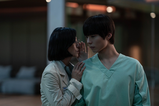 Seobok and his creator, Im Se-eun, played by Jang Young-nam, together. [CJ ENTERTAINMENT]