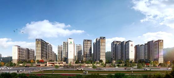 Gapcheon 1 Triple City Hillstate will offer residents a touch of nature as well as convenient transportation options. [HYUNDAI E&C]