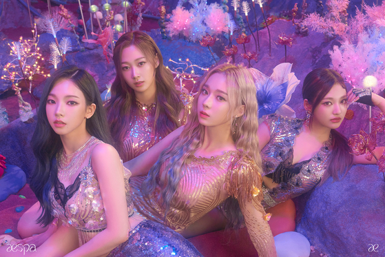 The four members of aespa, the newest girl group to debut with SM Entertainment. [SM ENTERTAINMENT]