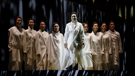  National Changgeuk Company performs "The Trojan Women" at the National Theater of Korea in central Seoul. The changgeuk (traditional Korean opera) version of the Greek play has been co-produced by the National Theater of Korea and the Singapore International Festival of Arts. [NATIONAL THEATER OF KOREA] 