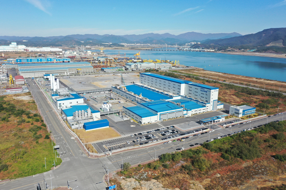 Posco Chemical's Gwangyang factory in South Jeolla. [POSCO CHEMICAL]