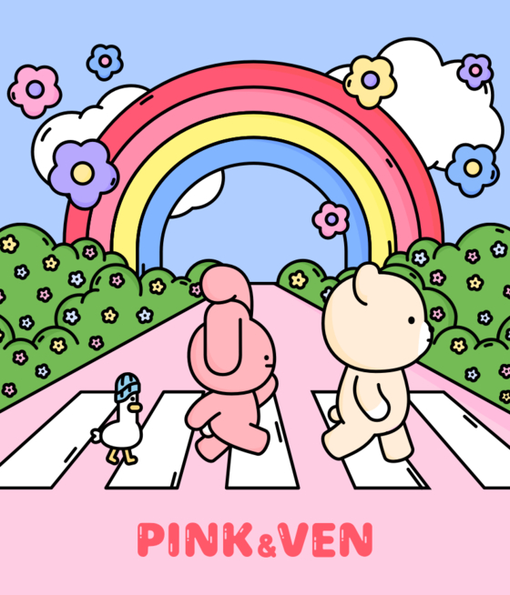 Music distribution company NHN Bugs introduced its “Pink & Ven” characters in collaboration with character entertainment company Studio Origin. [NHN BUGS]