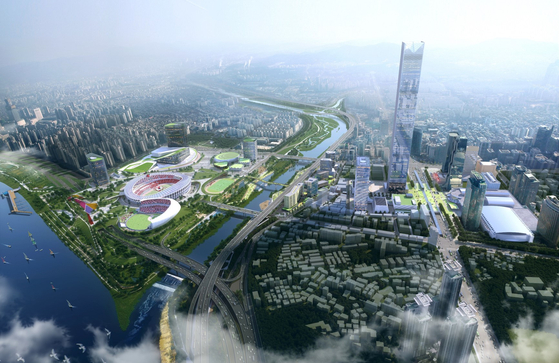 A computer-generated image of Global Business Center in Samseong-dong, southern Seoul. [GANGNAM DISTRICT OFFICE]