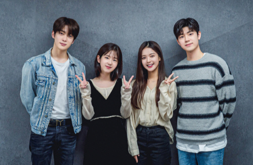 Casts of KBS's upcoming drama ″Dear. M,″ which includes from left, Jaehyun of NCT, Park Hye-soo, Noh Jung-eui and Bae Hyun-sung. [ILGAN SPORTS]