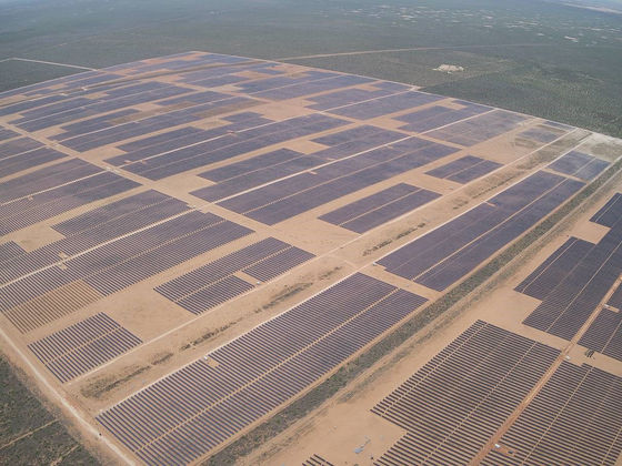 A solar energy power plant in Texas developed by Hanwha’s wholly-owned U.S. branch 174 Power Global. [HANWHA ENERGY]