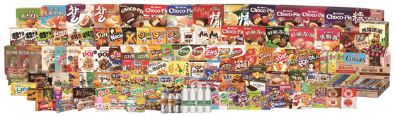  Orion products, including its iconic Choco Pie snack. [ORION]