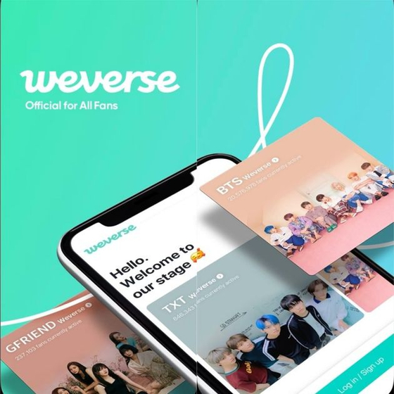 Big Hit Entertainment launches the K-pop fan community platform Weverse in 2019 through its subsidiary beNX. [WEVERSE]