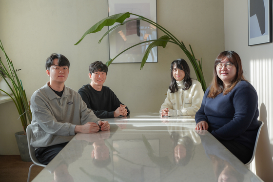 The members of public advertising group Balgwang, which started the missing children's campaign in subways. [JEON TAE-GYU]
