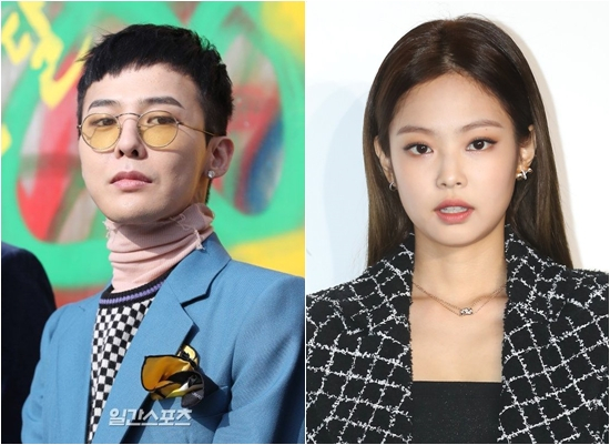 G-Dragon, left, and Jennie, may be dating. [ILGAN SPORTS]
