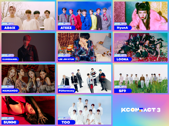 Final lineup of K-pop stars for "KCON:TACT 3." [CJ ENM] 