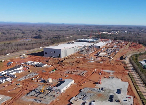 SK Innovation's Georgia plant currently under construction. [YONHAP]