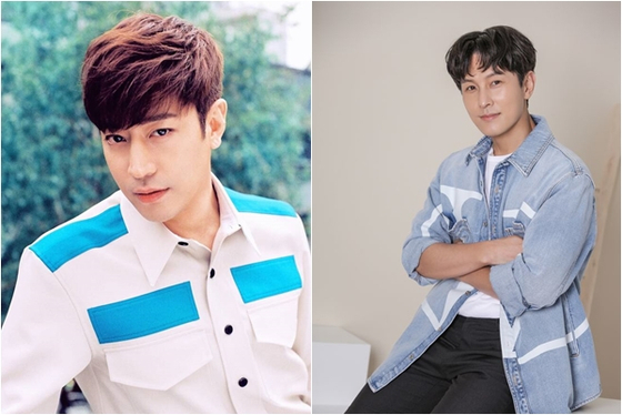 Shinhwa member Eric, left, and Kim Dong-wan, faced off in an online dispute. [ILGAN SPORTS]