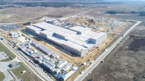 SK ie technology's separator factory under construction in Poland. [SK INNOVATION]