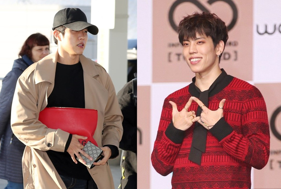 Jang Dong-woo, left, and Lee Seong-reol of Infinite [ILGAN SPORTS]
