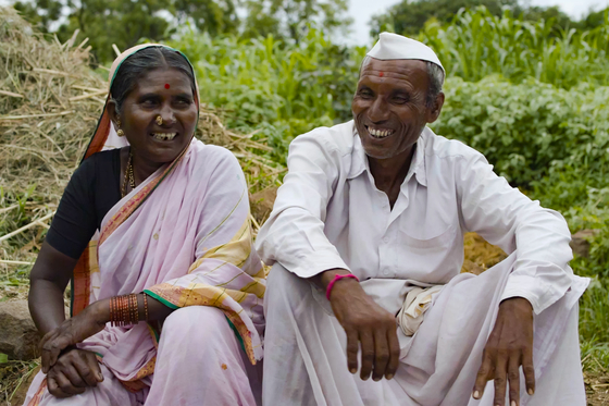 Indian couple Satyabhama and Satva [NETFLIX]
