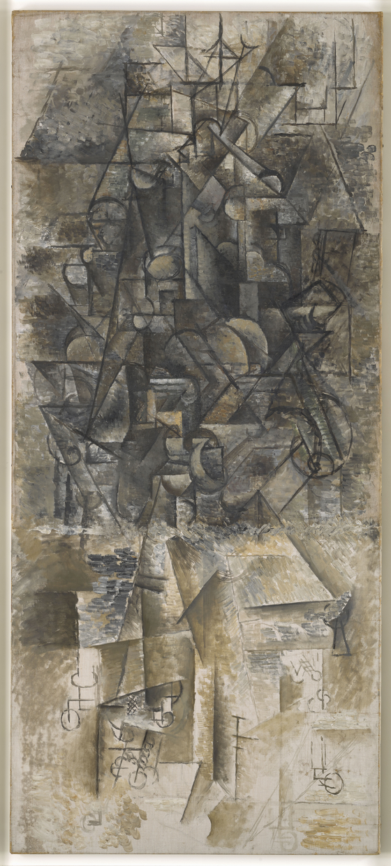 ″Man with a Mandolin″(1911) by Pablo Picasso (1881-1973). [MUSEE NATIONAL PICASSO]