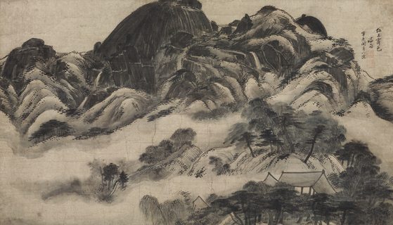 "Inwangjesaekdo" (Scene of Inwangsan Mountain After Rain) by Jeong Seon (1676-1759) [CULTURE MINISTRY]
