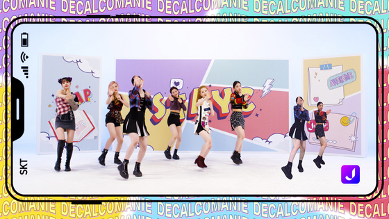 A music video of girl group STAYC's ″ASAP″ will be released on Thursday. The video has been created as a part of the telecom company's ″K-pop Metaverse Project″ and has been shot ″against a metaverse background″ according to SK Telecom. [SK TELECOM]