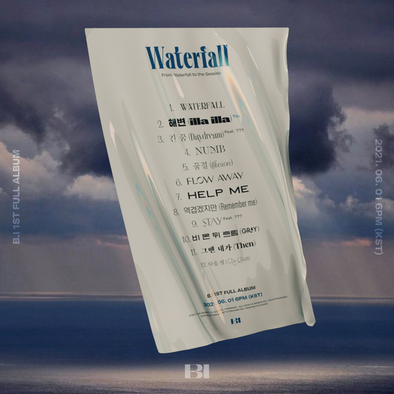 The list of tracks on B.I's upcoming album ″Waterfall″ to drop on June 11 [IOK COMPANY BY 131LABEL]