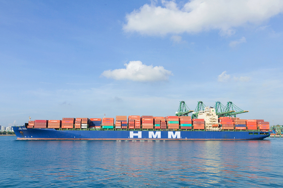 An HMM vessel heads to India carrying medical supplies. [YONHAP]