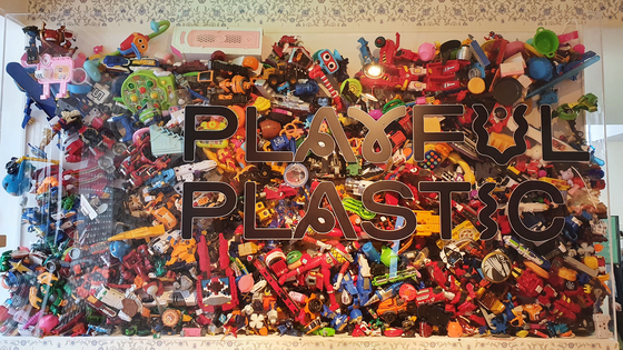 Collection of plastic toys in the plastic section “Playful Plastic” [HALEY YANG]