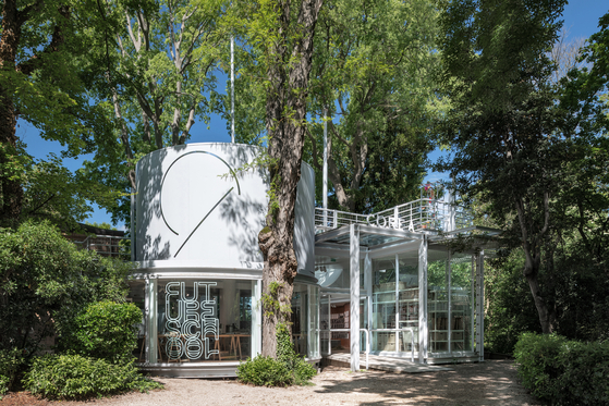 Exterior of the Korean Pavilion “Future School” at the 17th Venice Architecture Biennale, open at the Giardini della Biennale in Venice, Italy. [ARTS COUNCIL KOREA]