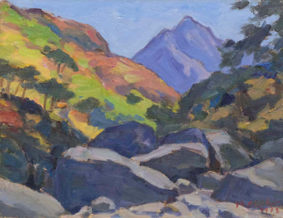 The Lee collection donated to Gwangju Museum of Art includes “Valley in Autumn”(1978) by Oh Ji-ho (1905-1982).  [Gwangju Museum of Art]