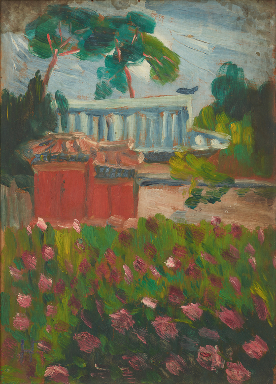“Peonies of Hwayeongjeon Palace“ by the pioneering feminist writer and painter Na Hye-sok (1896-1948) is among the Lee collection donated to the MMCA. The remaining works by Na are scarce. [MMCA]