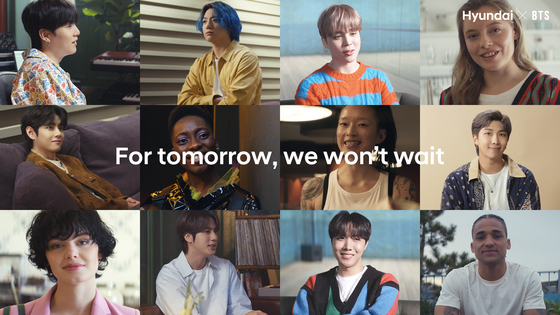 Teaser image of "For Tomorrow, We Won't Wait" collaborated between Hyundai Motor and BTS [HYUNDAI MOTOR]
