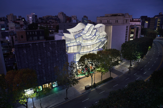 A view of Louis Vuitton Maison Seoul, which was designed by the renowned architect Frank Gehry and opened in 2019. [LOUIS VUITTON]