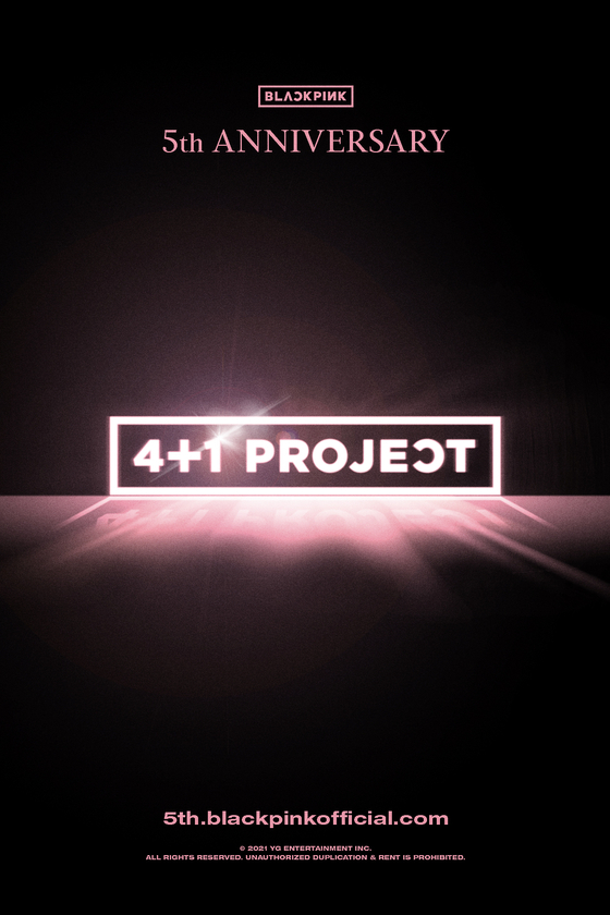 Teaser poster for girl group Blackpink's fifth debut anniversary [YG ENTERTAINMENT]