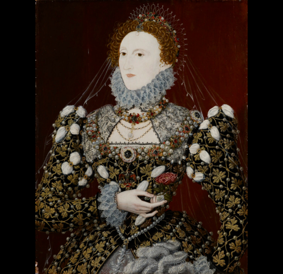 The portrait of Elizabeth I, the famous queen of England, painted in c.1573 by Nicholas Hilliard. [NATIONAL MUSEUM OF KOREA]