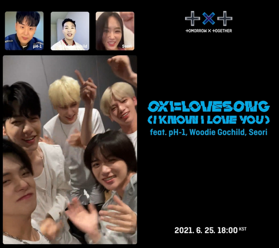 Boy band Tomorrow X Together will release a remix version of its song “0X1=LOVESONG (I Know I Love You)” on Friday. [BIG HIT MUSIC]