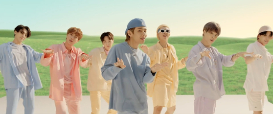 The music video for BTS's "Dynamite" [BIG HIT ENTERTAINMENT]
