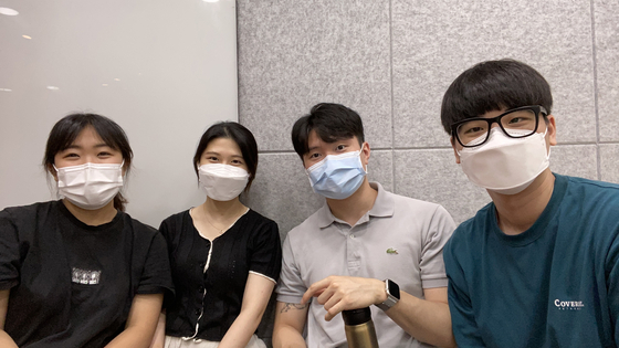 From left, Woo-dangtang members Kim Min-ji, Kim Young-bin, Jung Yoon-ho and Choi Bo-min [WOO-DANGTANG]