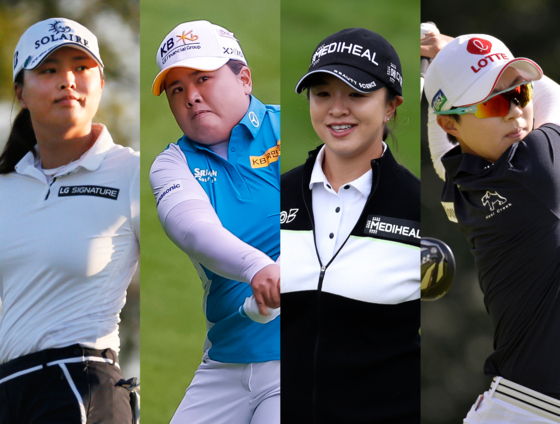 Ko Jin-young, Park In-bee, Kim Sei-young and Kim Hyo-joo  [EPA, AP/YONHAP]